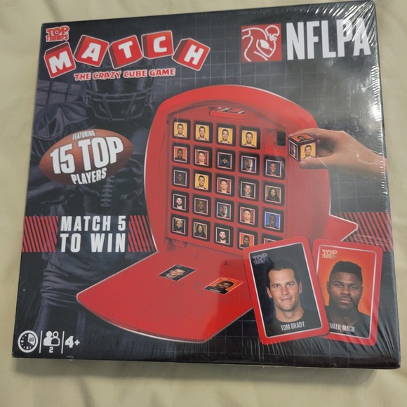 Top Trumps - Match The Crazy Cube Game NFLPA 15 Top Players Match 5 To Win - Picture 1 of 2